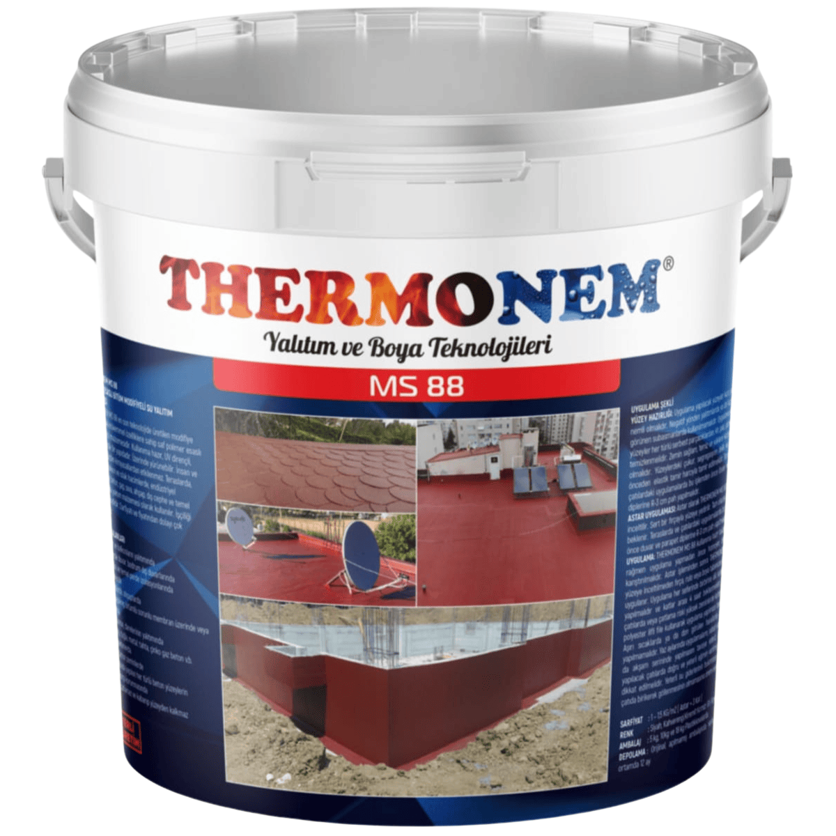 Thermonem MS88 Elastomerik Reçine Esaslı Bitüm Modifiyeli Su Yalıtım Malzemesi