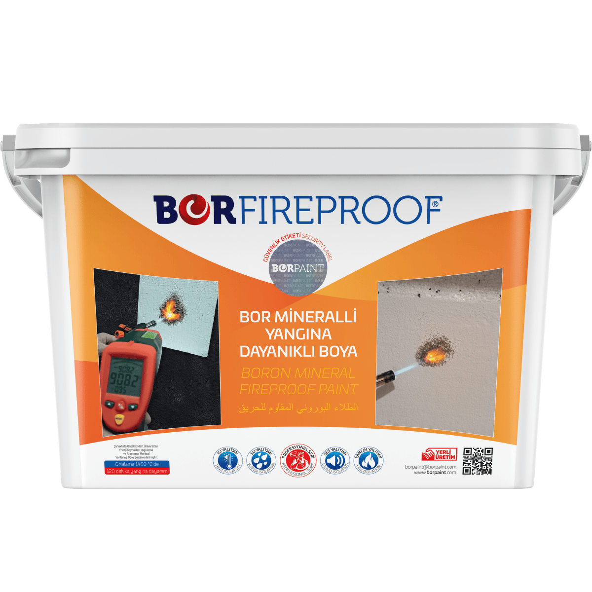 Borfireproof Bor Mineralli Yangına Dayanıklı Boya