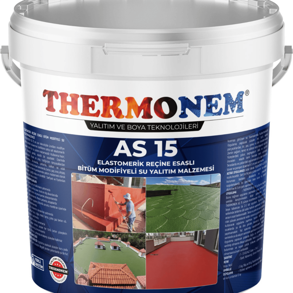 Thermonem AS15 Elastomerik Reçine Esaslı Bitüm Modifiyeli Su Yalıtım Malzemesi